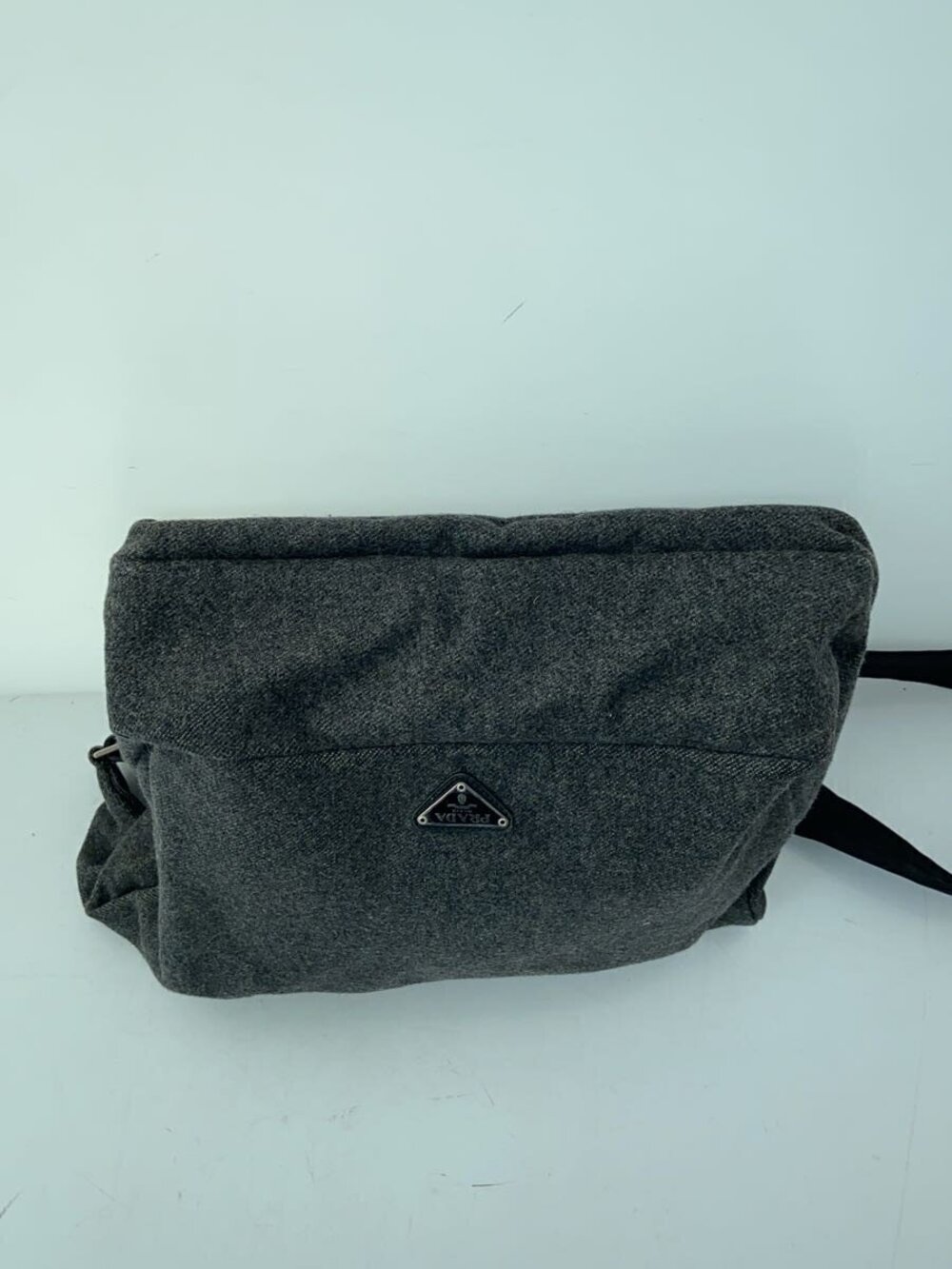 Prada Wool Shoulder Bag Gray - Picture 4 of 9